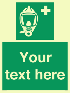 Custom sign safe condition Emergency escape breathing device